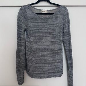 Hollister Heather Gray Lace-Trim Sweater‎